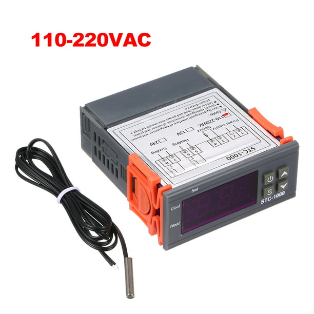 Bonarty 220V AC Dual Digital PID Temperature Temp Controller Thermostat STC-1000 New 
